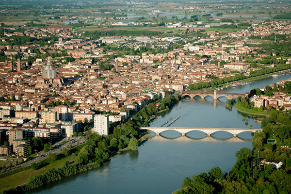 Veduta aerea di Pavia