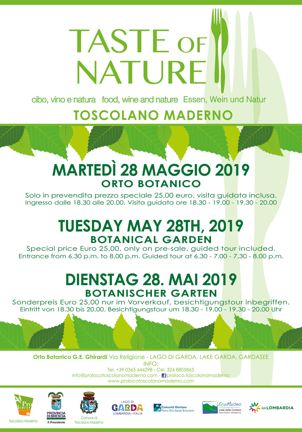 Locandina Taste of Nature 2019 Toscolano Maderno